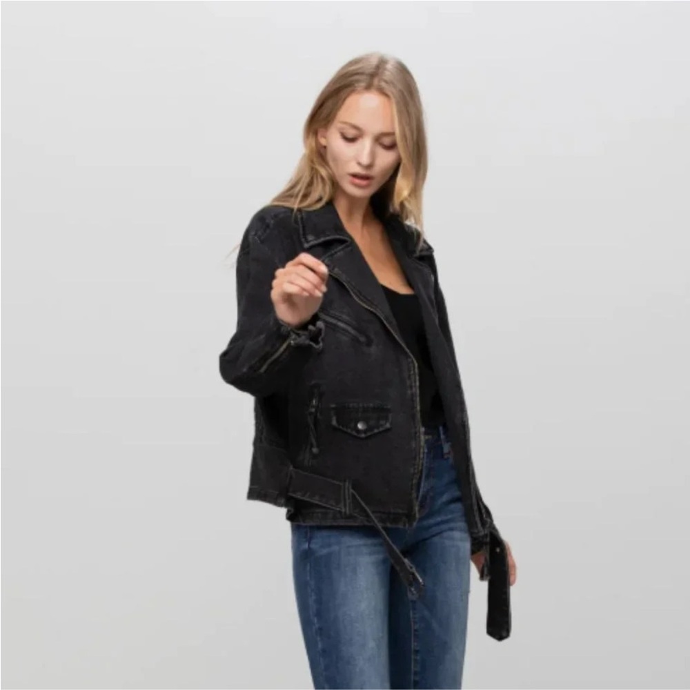 Insane Gene Ride Or Die Black Moto‎ Jacket Medium - Picture 2 of 7